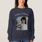 Personalized Pet Lover Photo Script Name Cat Mom Sweatshirt (Vorderseite)