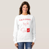 Personalized Pet Lover Red Script Funny Cat Mom Sweatshirt (Vorne ganz)