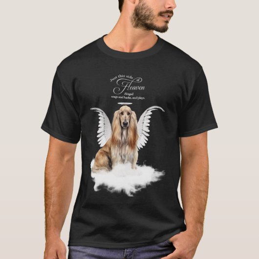 Personalized Pet Memorial Afghan Hound Dog T-Shirt (Vorderseite)