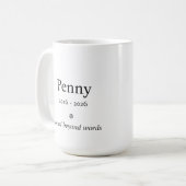 Personalized Pet Memorial Mug Kaffeetasse (Vorderseite Links)