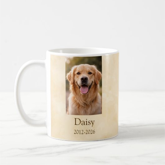 Personalized Pet Memorial Mug Kaffeetasse (Links)