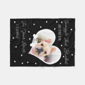 Personalized Pet Memorial Pet Loss | Photo Gift Fleecedecke (Vorderseite (Horizontal))