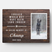 Personalized Pet Memorial Photo Frame with Easel  Fotoplatte (Vorderseite)