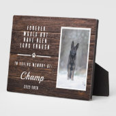 Personalized Pet Memorial Photo Frame with Easel  Fotoplatte (Seite)