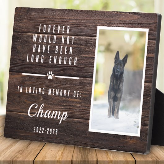 Personalized Pet Memorial Photo Frame with Easel  Fotoplatte