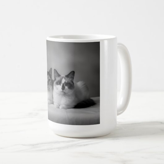Personalized Pet Mug – High-Resolution Cat Photo Kaffeetasse (VorderseiteRechts)