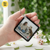 Personalized Pet Photo and Owner Heart Keychain Schlüsselanhänger