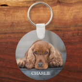 Personalized Pet Photo Dog Keepsake Schlüsselanhänger (Rückseite)