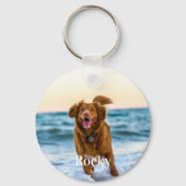 Personalized Pet Photo Dog Lover Keepsake Keychain Schlüsselanhänger (Vorderseite)