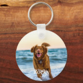 Personalized Pet Photo Dog Lover Keepsake Keychain Schlüsselanhänger (Vorderseite)
