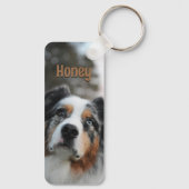 Personalized Pet Photo Dog Lover Name Keepsake  Schlüsselanhänger (Rückseite)