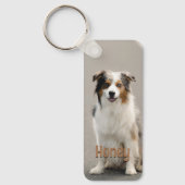 Personalized Pet Photo Dog Lover Name Keepsake  Schlüsselanhänger (Vorderseite)