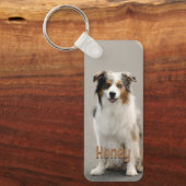 Personalized Pet Photo Dog Lover Name Keepsake  Schlüsselanhänger (Vorderseite)