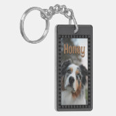 Personalized Pet Photo Dog Lover Name Keepsake  Schlüsselanhänger (Vorderseite links)