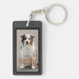 Personalized Pet Photo Dog Lover Name Keepsake  Schlüsselanhänger