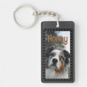 Personalized Pet Photo Dog Lover Name Keepsake  Schlüsselanhänger (Vorderseite)