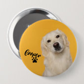 Personalized Pet  Photo Dog Lover with Photo Button (Vorne & Hinten)