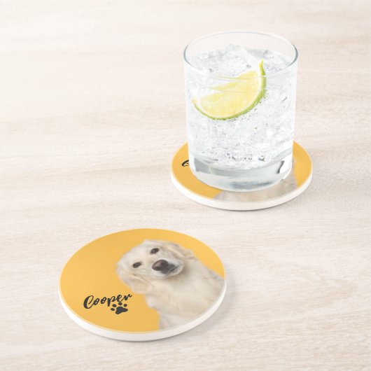 Personalized Pet Photo Dog Lover with Photo Getränkeuntersetzer (Seite)
