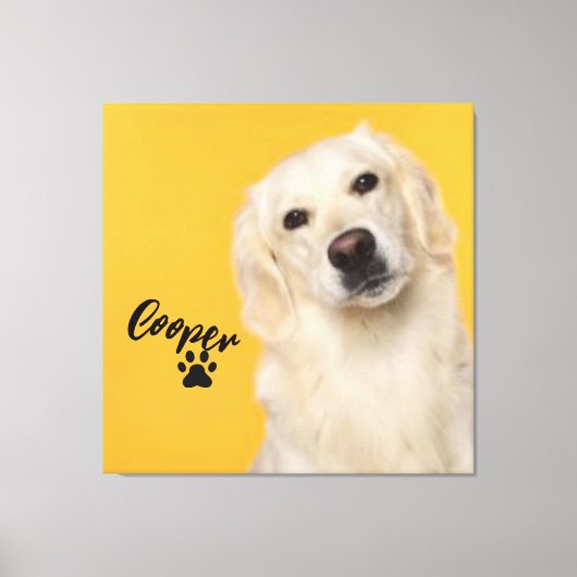 Personalized Pet Photo Dog Lover with Photo Leinwanddruck (Vorderseite)