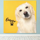 Personalized Pet Photo Dog Lover with Photo Leinwanddruck (Insitu (Holzboden))