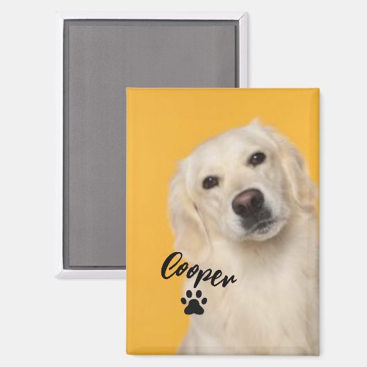 Personalized Pet  Photo Dog Lover with Photo Magnet (Vorderseite/Rückseite)