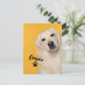 Personalized Pet  Photo Dog Lover with Photo Postkarte (Stehend Vorderseite)