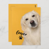 Personalized Pet  Photo Dog Lover with Photo Postkarte (Vorne/Hinten)