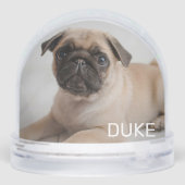 Personalized Pet Photo Keepsake Schneekugeln (Rückseite)