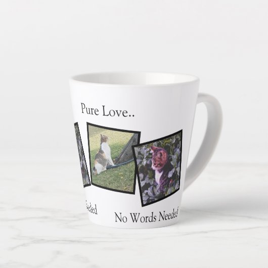 Personalized Pet Photo Latte Mug Milchtasse (Rechte Ecke)