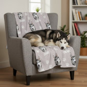 Personalized Pet Photo Name Dog  Fleecedecke