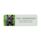 Personalized Pet Photo Sage Green Return Address  (Vorne)