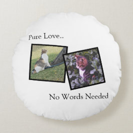 Personalized Pet Photos Round Pillow Rundes Kissen
