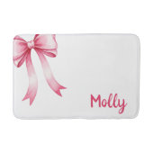  Personalized pet placemat with bow and name Badematte (Vorderseite)