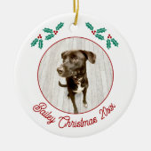 Personalized Pet Puppy Dog Christmas Photo Keramik Ornament (Vorne)