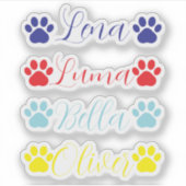 Personalized pet vinyl decal, pet name custom  aufkleber (Vorderseite)