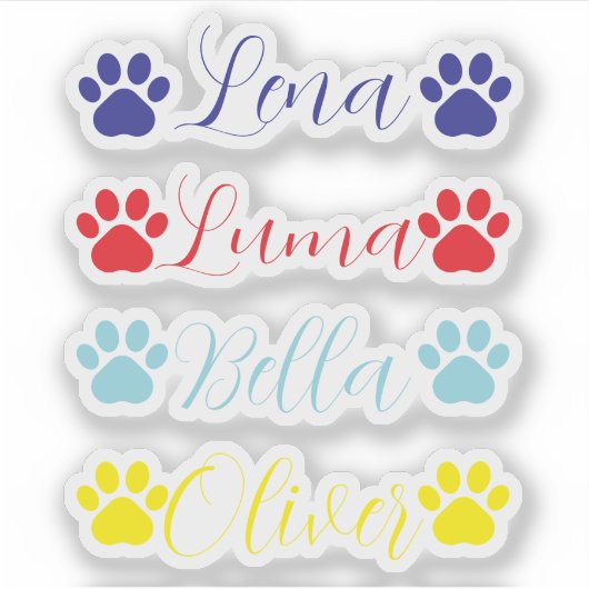 Personalized pet vinyl decal, pet name custom  aufkleber (Vorderseite)