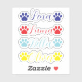 Personalized pet vinyl decal, pet name custom  aufkleber (Blatt)