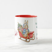 Personalized Peter Rabbit Merry Christmas Tasse (Zentrum)