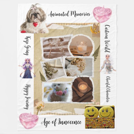 Personalized Pets & Quotes Design Fleece Blanket (Vorderseite)