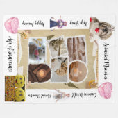 Personalized Pets & Quotes Design Fleece Blanket (Vorderseite (Horizontal))