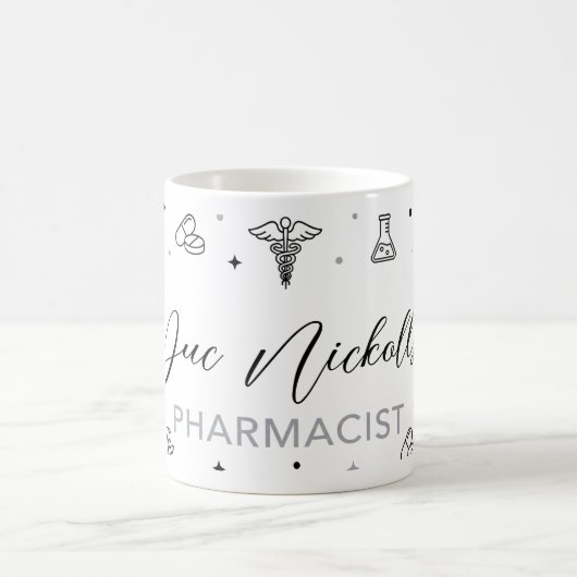 Personalized Pharmacist Mug | Elegant Handwritten Kaffeetasse (Mittel)