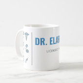 Personalized Pharmacist Mug | Modern Split Layout Kaffeetasse (Vorderseite Links)