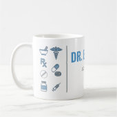 Personalized Pharmacist Mug | Modern Split Layout Kaffeetasse (Links)