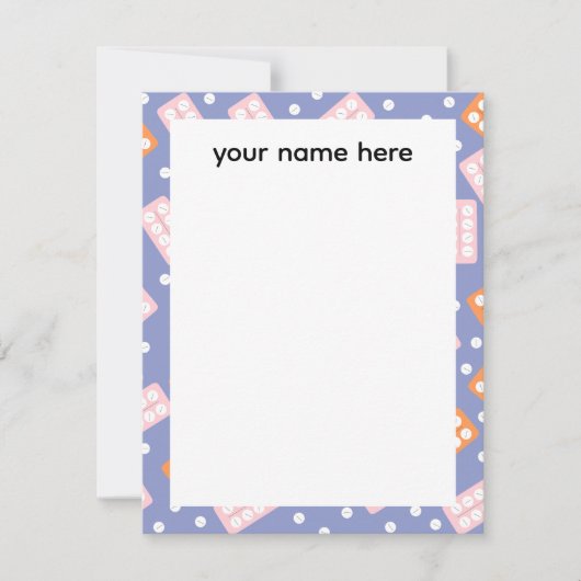 Personalized Pharmacy Tech Notecards Mitteilungskarte (Vorderseite)