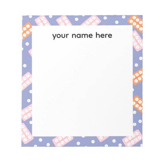 Personalized Pharmacy Tech Notepad Notizblock (Vorderseite)