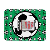 Personalized Photo and Name Soccer Ball Magnet (Horizontal)