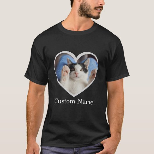 Personalized photo and name text custom T-Shirt (Vorderseite)