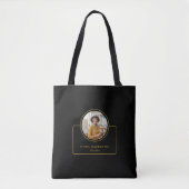 Personalized Photo and Name with Job Title Black Tasche (Vorderseite)