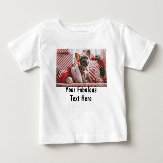 Personalized Photo and Text Baby T-shirt (Vorderseite)