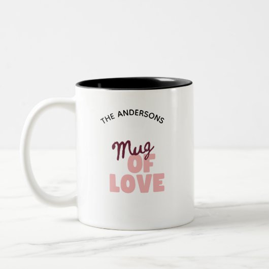 Personalized Photo and Text Coffee Zweifarbige Tasse (Links)